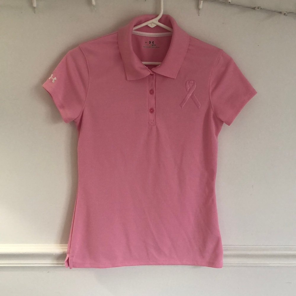 UA Womens Pink Ribbon Polo - Picture 9 of 14